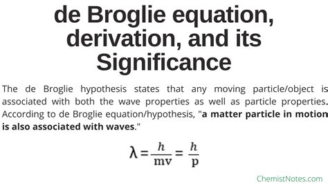 de broglie wave equation derivation|De Broglie Wavelength: Definition, Equation & How to Calculate.